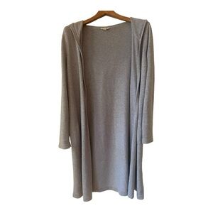 Eileen Fisher Women’s Grey Hooded  Long Cardigan